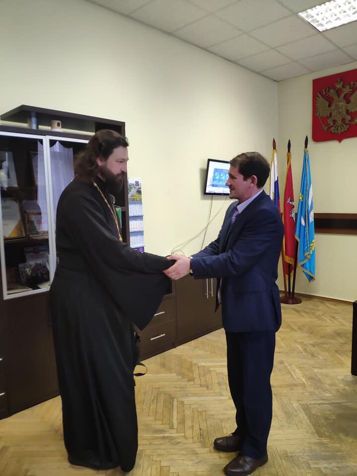 Глава управы района Аганеев Сергей Александрович встретился с представителями Северо-Восточного викариатства Северо-Восточного административного округа, Сергиевского благочиния